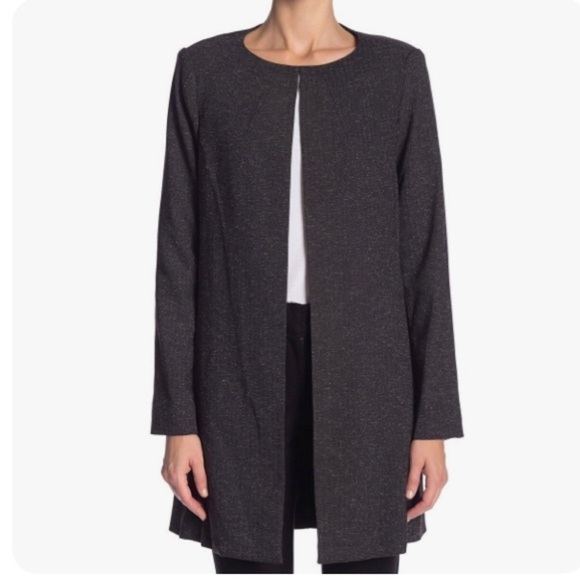 Brown marled tweed knit topper jacket - Picture 7 of 8